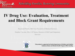 What is the Block Grant? - Florida Alcohol and Drug Abuse Association