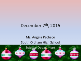 December 6th, 2010 - Ms. Angela PachecoPhysics and