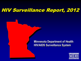 HIV Surveillance Report 2001 - Minnesota Department of Health