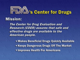 The FDA and Clinical Trials