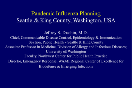 Pandemic Influenza - University of Washington