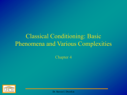 Classical Conditioning: Basic Phenomena and Various Complexities