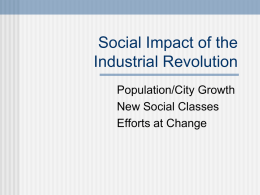 Social Impact of the Industrial Revolution