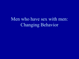 Behavioral Interventions Sexual Transmission