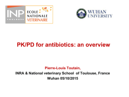 PK/PD - Physiologie et Thérapeutique Ecole Véto Toulouse (ENVT)