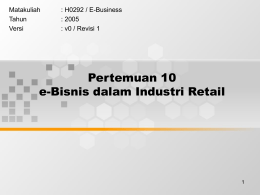 e-bisnis dalam Industri Retail