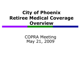 COPRA 2009 - City of Phoenix Retirees Association