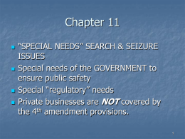 “Special Needs” of government
