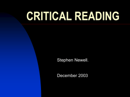 Critical reading 12.03