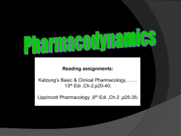 4a-Pharmacodynamics,ADRs (Lec.1 & 2)