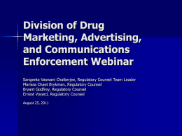 Division of Drug Marketing, Advertising, and Communications