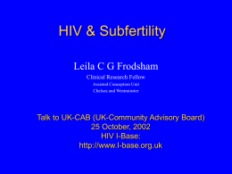 HIV and Subfertility - UK-CAB