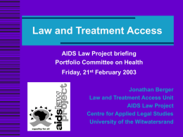 Law and Treatment Access