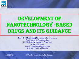 Development of Nanotechnology-Based Drugs and its