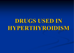 01 drugs used in hyperthyroidism