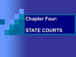 Chapter Four: STATE COURTS