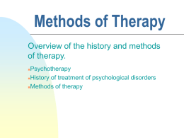 Methods of Therapy - Austin Community College