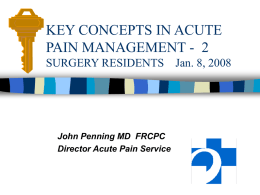 key concepts in acute pain management