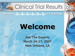 in ACS and PCI - Clinical Trial Results