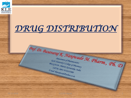 Drug Distribution. ppt