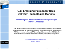 US Emerging Pulmonary Drug Delivery