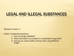 Legal and Illegal Substances - EESS-PE