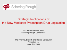 Strategic Implications of the New Medicare Prescription Drug