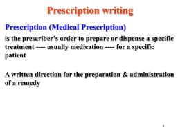 Prescription writing 2-4