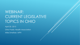 Webinar: Current Legislative Topics in Ohio