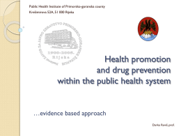 Health promotion and drug prevention within the public - kcpe-kcse