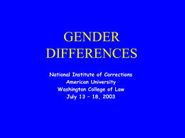 gender differences - American University Washington College of Law