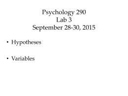P290 - Hypotheses and Variables - 15