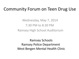Community Forum on Teen Drug Use