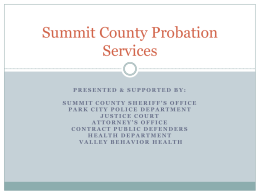 Presentation - Summit County, UT