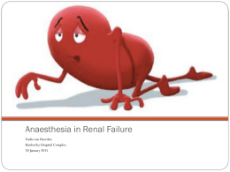 Anaesthesia in Renal Failure