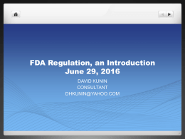 medical device regulation - NIH and VentureWell Sponsored Rowan