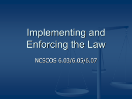 2. Implementing and Enforcing Laws
