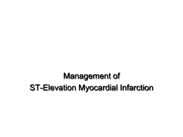 ST Elevation Myocardial Infarctionx