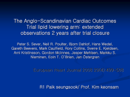 The Anglo-Scandinavian Cardiac Outcomes Trial lipid lowering arm