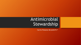 Antimicrobial stewardship - Wichita State University