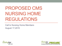 Proposed CMS Nursing Home Regulations