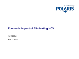 Economic Impact of Eliminating HCV -- H. Razavi