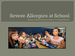 Food Allergies at School Natomas Unified School District Training