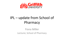 IPL * update from School of Pharmacy