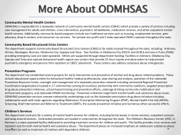 ODMHSAS Mental Health Services and Resources for Higher