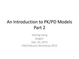 An Introduction to PK/PD Models