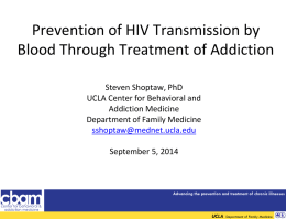 Prevention of HIV Transmission by Blood Through
