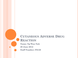 Cutaneous Adverse Drug Reaction