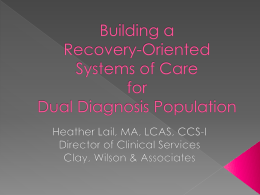 Building a Recovery-Oriented System of Care