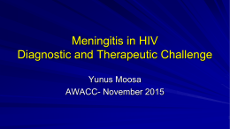 Prof Moosa - Meningitis in HIV Diagnosticx